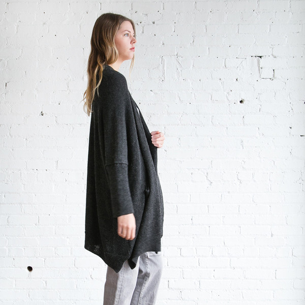 Lauren Manoogian Wide Cardigan Dark Charcoal -SOLD OUT Lauren Manoogian Wide Cardigan Dark Charcoal -SOLD OUT