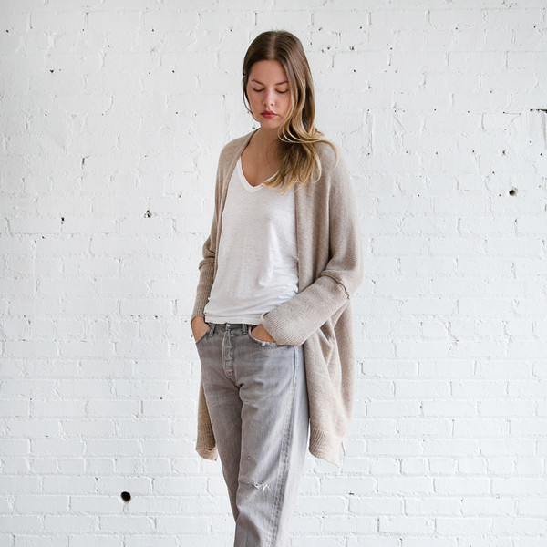 Lauren Manoogian Wide Cardigan Oatmeal SOLD OUT Lauren Manoogian Wide Cardigan Oatmeal SOLD OUT