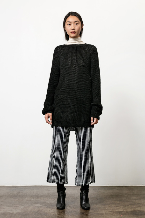 Osei-Duro Base Alpaca Pullover in Black Osei-Duro Base Alpaca Pullover in Black