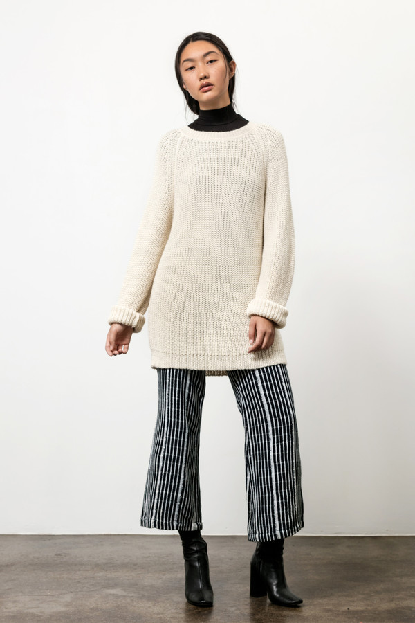 Osei-Duro Base Alpaca Pullover in Cream Osei-Duro Base Alpaca Pullover in Cream