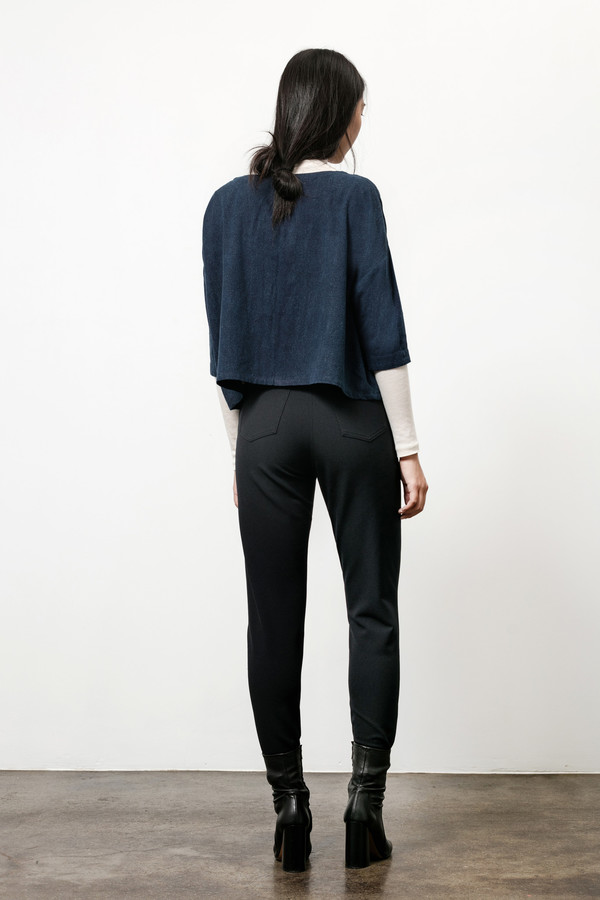 Osei-Duro Box Top in Natural Indigo Osei-Duro Box Top in Natural Indigo