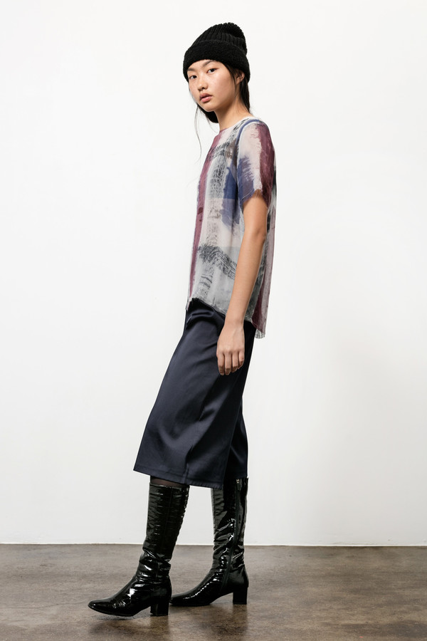 Osei-Duro Note T in Silk Chiffon Brushstrokes Osei-Duro Note T in Silk Chiffon Brushstrokes