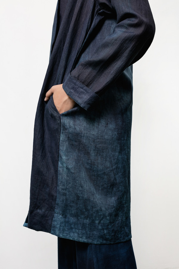 Osei-Duro Theca Coat in Natural Indigo Osei-Duro Theca Coat in Natural Indigo