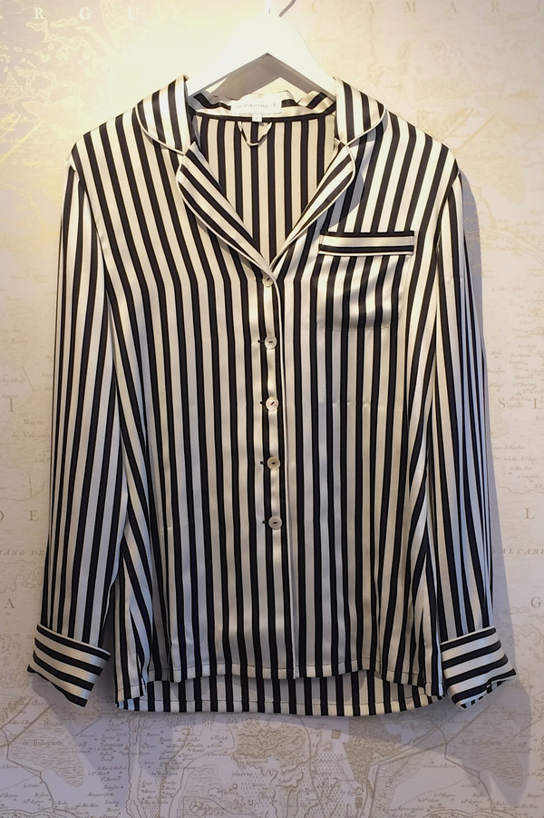 Olivia Von Halle Silk Stripe Pyjama Set Olivia Von Halle Silk Stripe Pyjama Set