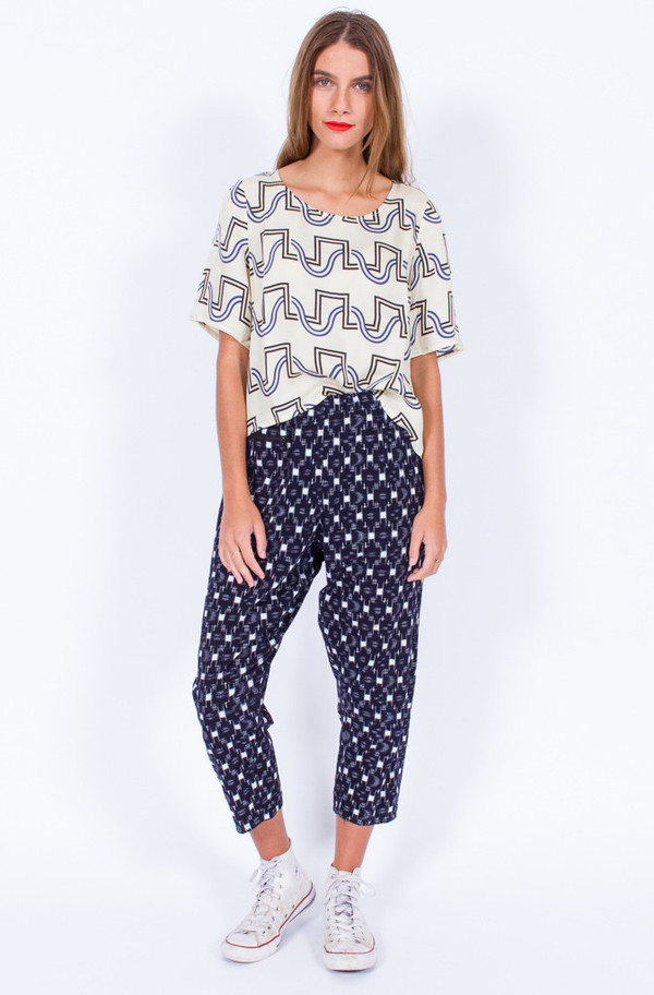 Dusen Dusen CREAM DUO WEAVE YES TEE Dusen Dusen CREAM DUO WEAVE YES TEE