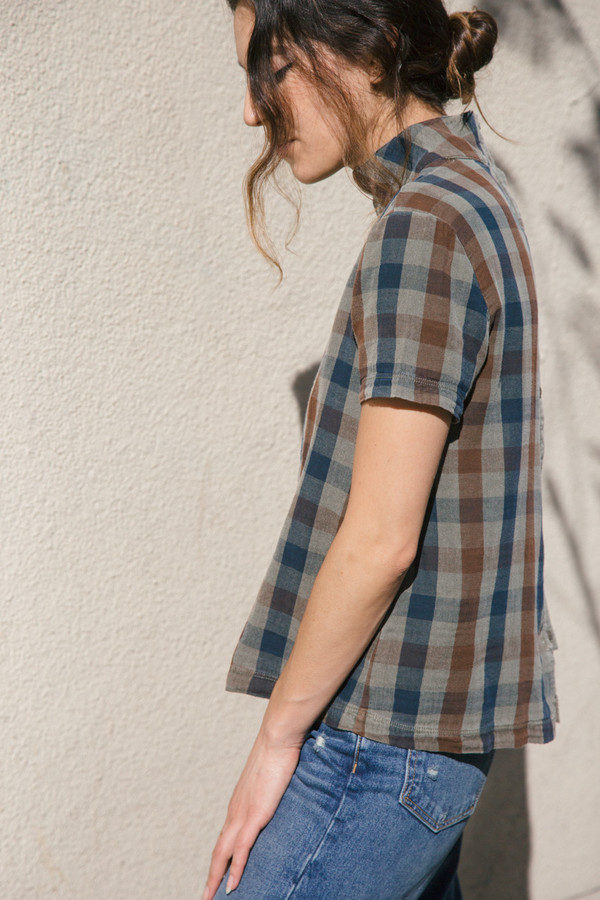 stateside plaid button blouse stateside plaid button blouse