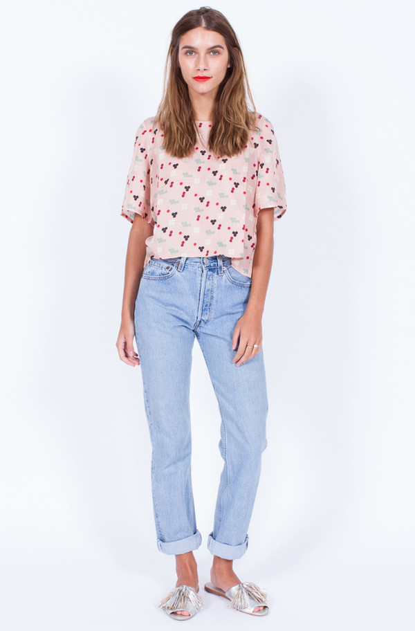 Dusen Dusen PINK FIVE DOT YES TEE Dusen Dusen PINK FIVE DOT YES TEE
