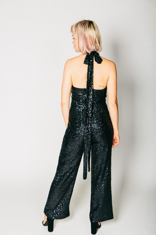 Any Old Iron Black Sequin 54 Jumpsuit Any Old Iron Black Sequin 54 Jumpsuit