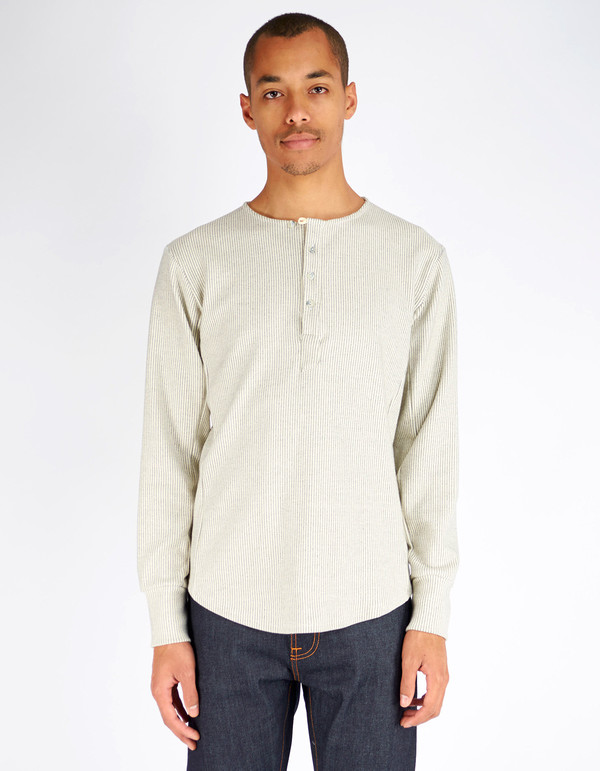 Men's 18 Waits Hobo Henley Pinstripe Men's 18 Waits Hobo Henley Pinstripe