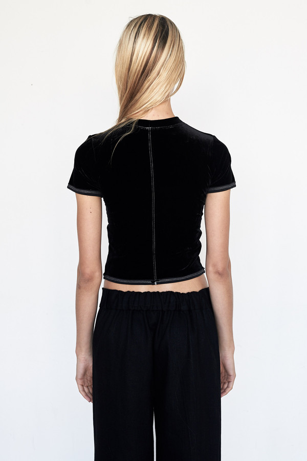 ECKHAUS LATTA Velvet Baby Tee ECKHAUS LATTA Velvet Baby Tee