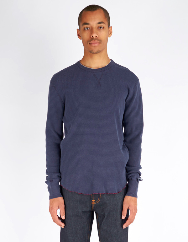 Men's Todd Snyder x Champion Thermal Crew Navy Men's Todd Snyder x Champion Thermal Crew Navy