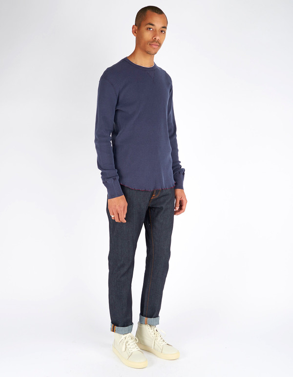 Men's Todd Snyder x Champion Thermal Crew Navy Men's Todd Snyder x Champion Thermal Crew Navy
