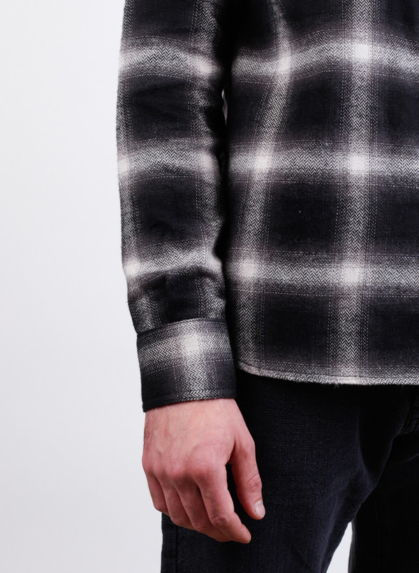 Men's 3Sixteen Crosscut Flannel Black Ombre Men's 3Sixteen Crosscut Flannel Black Ombre