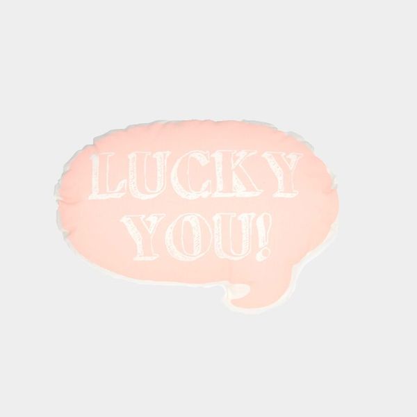 Ah, Quel Plaisir! Pink Lucky You Pillow - Dodo Les Bobos Ah, Quel Plaisir! Pink Lucky You Pillow - Dodo Les Bobos