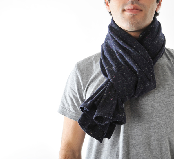 Navy Wool Galaxy Blend Scarf by The Hill-Side Navy Wool Galaxy Blend Scarf by The Hill-Side
