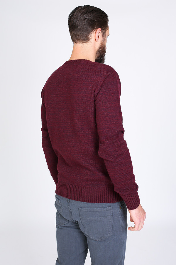 Men's Oliver Spencer Shapes crew in Burgundy Men's Oliver Spencer Shapes crew in Burgundy