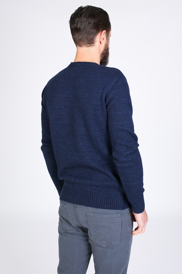 Men's Oliver Spencer Shapes Crew in Navy Men's Oliver Spencer Shapes Crew in Navy