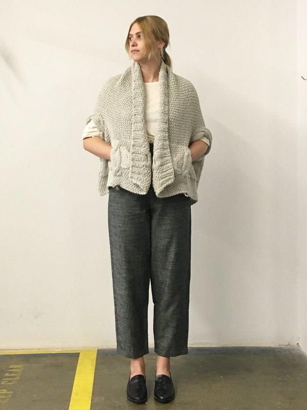 Study NY Hand Knit Vest - Brown Wool Study NY Hand Knit Vest - Brown Wool