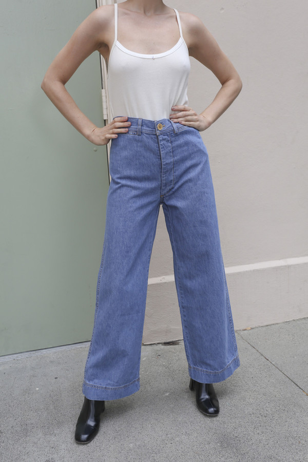 Caron Callahan Stewart Pant in Blue Denim Caron Callahan Stewart Pant in Blue Denim
