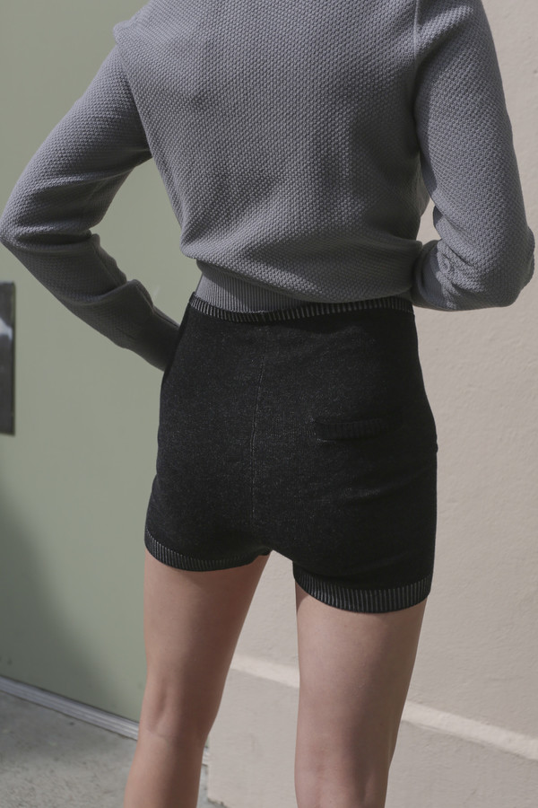 Woolly Bully High Waisted Short in Black Woolly Bully High Waisted Short in Black
