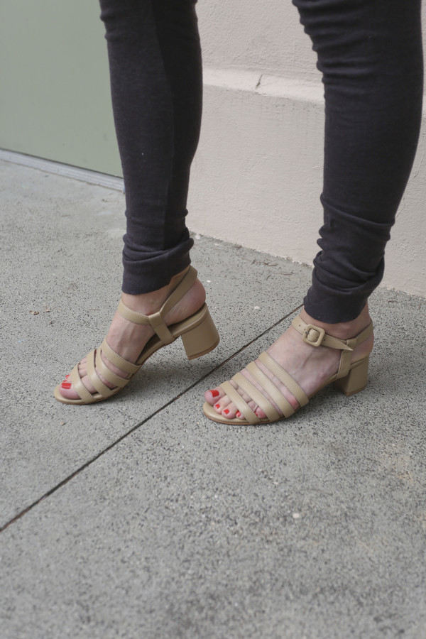 Maryam Nassir Zadeh Palma Low Sandal in Camel Calf Maryam Nassir Zadeh Palma Low Sandal in Camel Calf