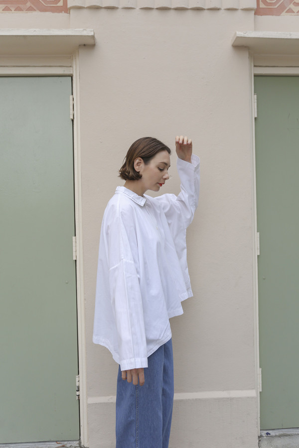 NONNA Vintage Eskandar Double Collar Wide Button Down NONNA Vintage Eskandar Double Collar Wide Button Down