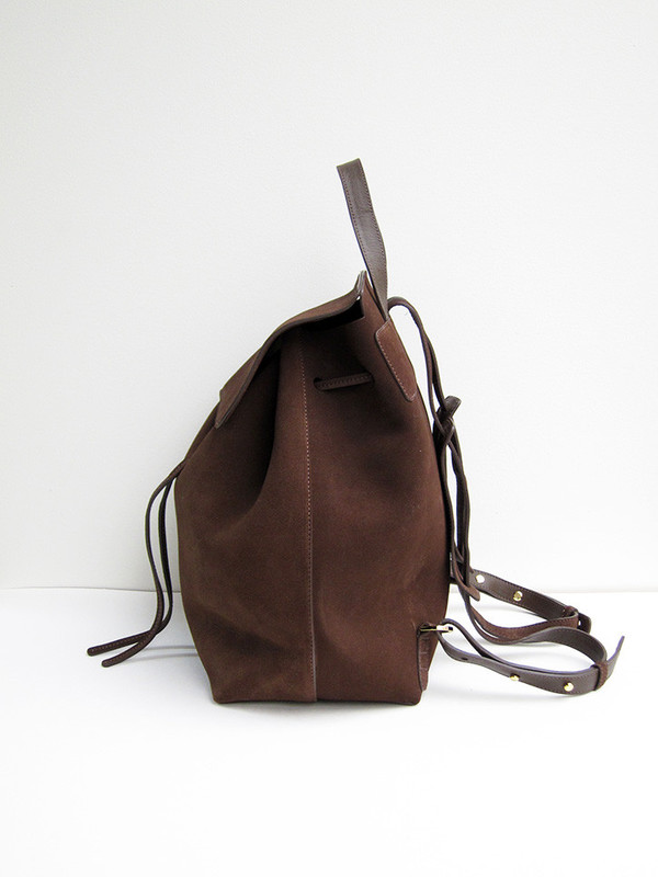 Mansur Gavriel Backpack, Chocolate, Suede Mansur Gavriel Backpack, Chocolate, Suede