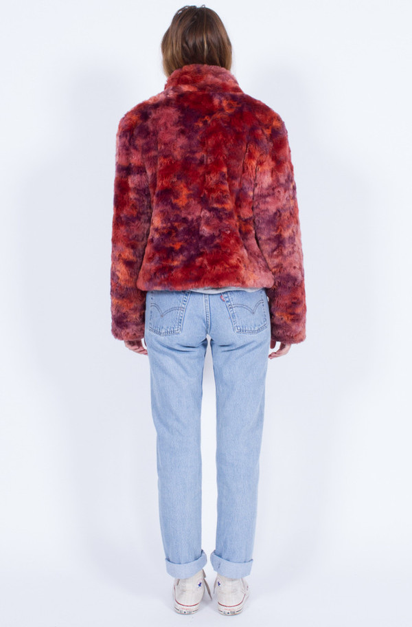 FAUX FUR RED JACKET (SMALL) FAUX FUR RED JACKET (SMALL)