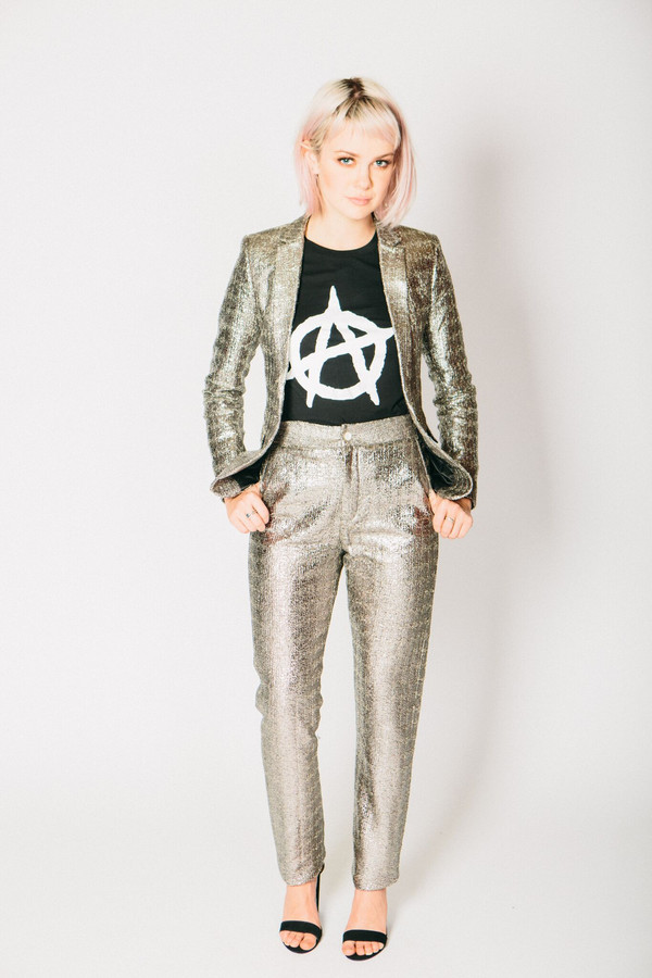 Any Old Iron Silver Metallic Wool Suit Any Old Iron Silver Metallic Wool Suit