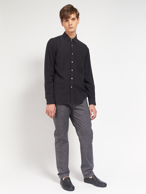 Men's Portuguese Flannel Teca Shirt Black Men's Portuguese Flannel Teca Shirt Black