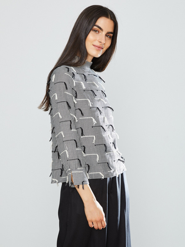 Nikki Chasin Ari Finge Mockneck Top Nikki Chasin Ari Finge Mockneck Top