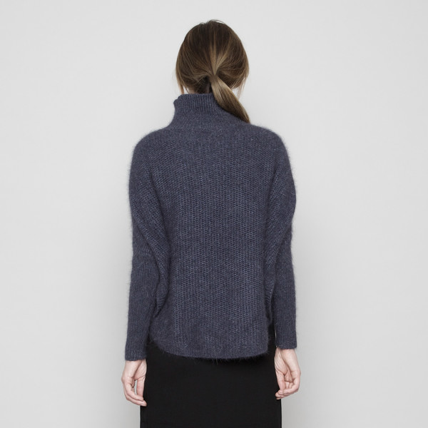 7115 by Szeki Angora Poncho - Navy FW16 7115 by Szeki Angora Poncho - Navy FW16