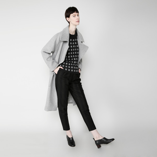 7115 by Szeki Long Wool Coat - Gray FW16 7115 by Szeki Long Wool Coat - Gray FW16