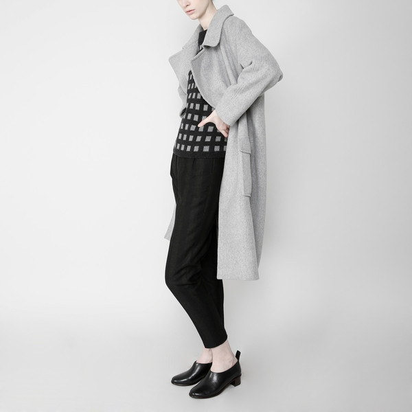 7115 by Szeki Long Wool Coat - Gray FW16 7115 by Szeki Long Wool Coat - Gray FW16