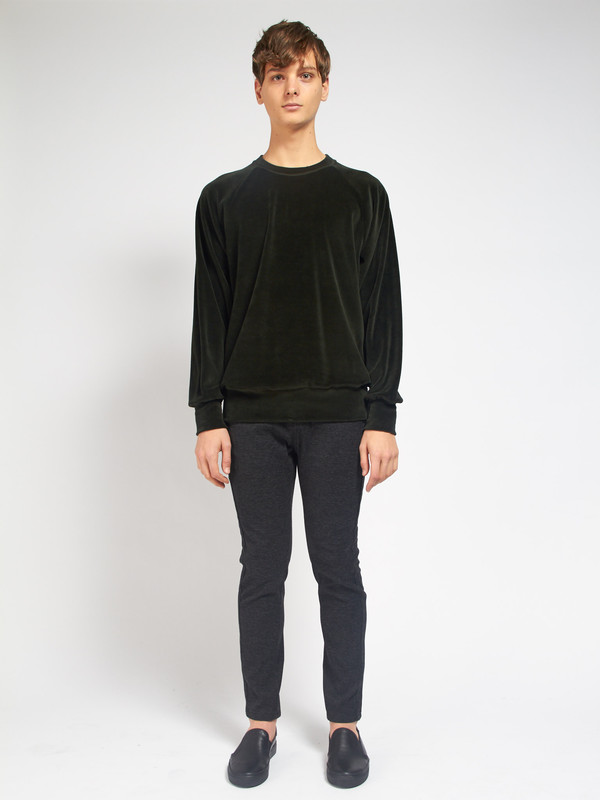Men's La Paz Cunha Velour Sweatshirt Green Men's La Paz Cunha Velour Sweatshirt Green