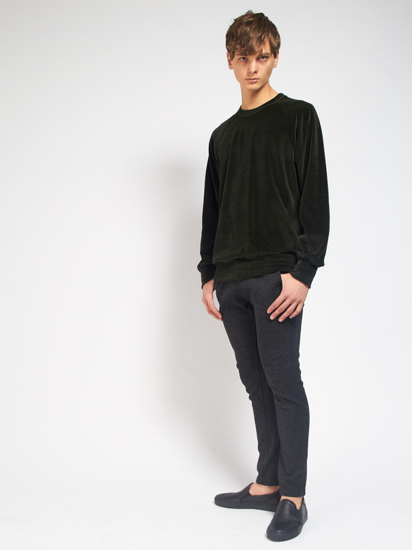 Men's La Paz Cunha Velour Sweatshirt Green Men's La Paz Cunha Velour Sweatshirt Green