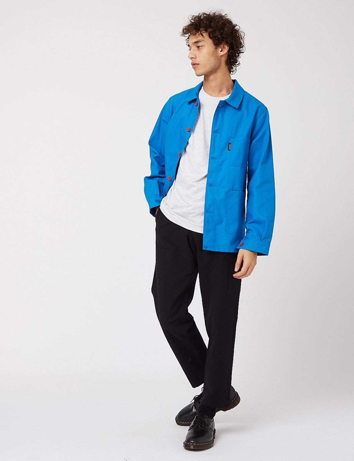 Le Laboureur Cotton Drill Work Jacket - Bugatti Blue/Red Buttons