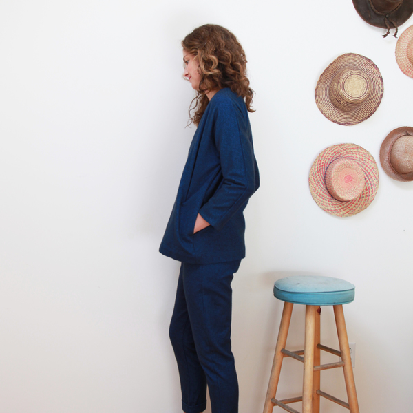 Me & Arrow Cardi Jacket - Fuzzy Heather Navy Me & Arrow Cardi Jacket - Fuzzy Heather Navy