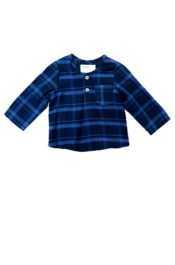 Kid's Boy+Girl Nico Kurta - Blue Stripe Kid's Boy+Girl Nico Kurta - Blue Stripe