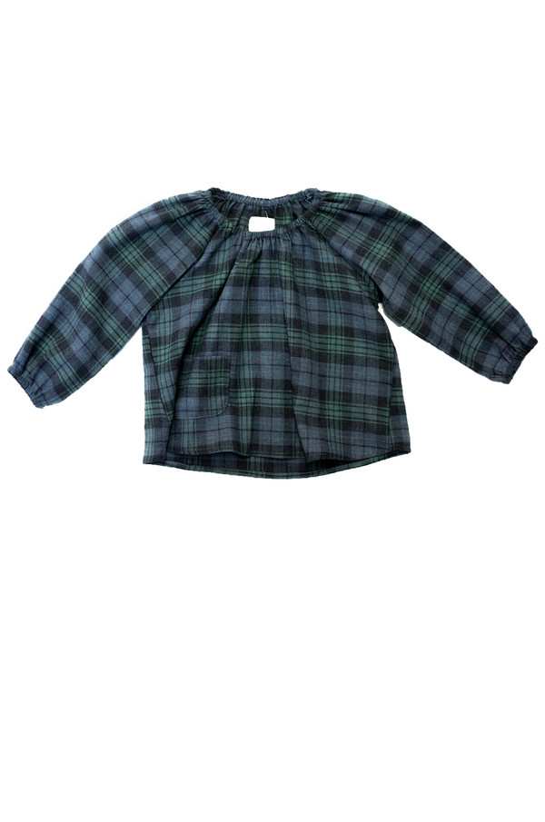 Kid's Boy+Girl Poppy Top- Green/Charcoal Kid's Boy+Girl Poppy Top- Green/Charcoal