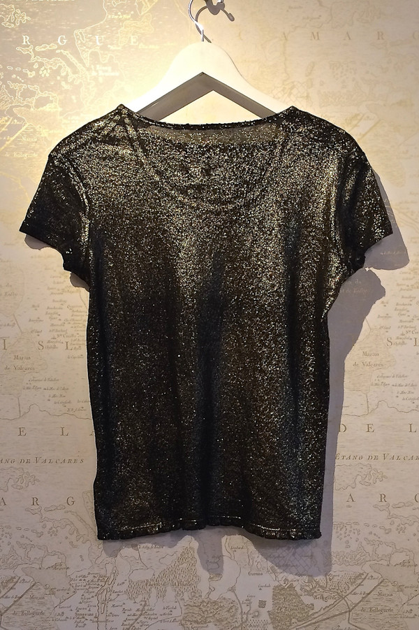 RtA 'Nicola' Gold Splatter Distressed Tee RtA 'Nicola' Gold Splatter Distressed Tee