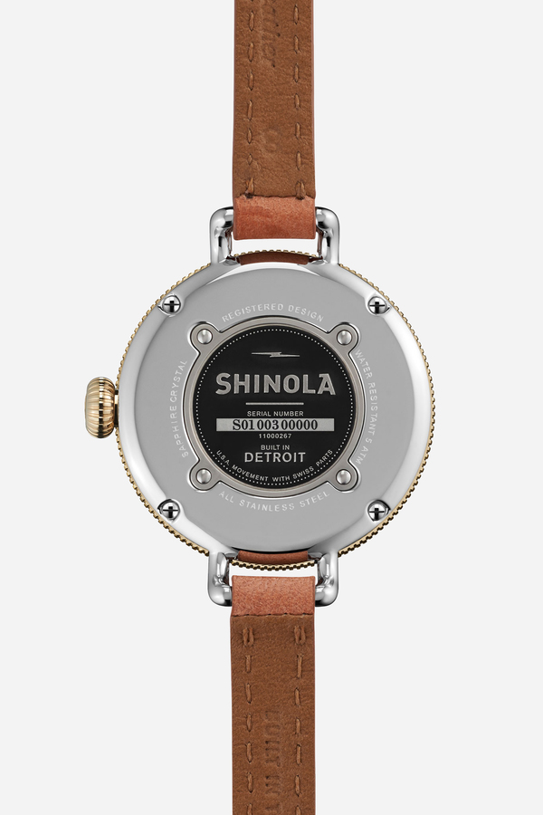 Shinola The Birdy 34mm in white & orchid Shinola The Birdy 34mm in white & orchid