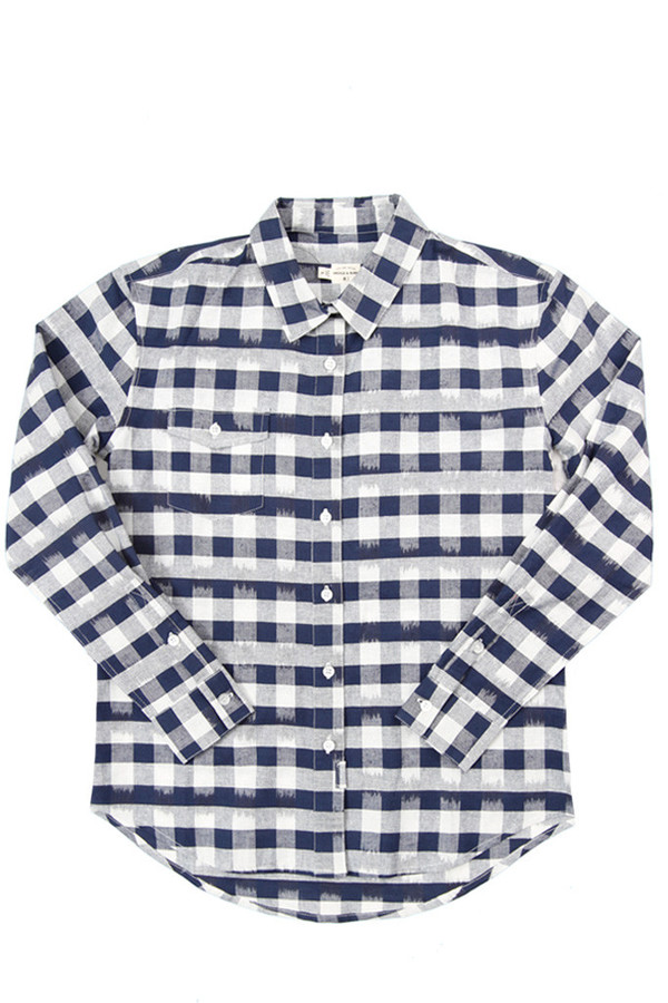 Bridge & Burn Bird Navy Painted Plaid Bridge & Burn Bird Navy Painted Plaid