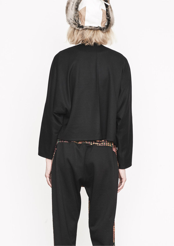 Berenik Cardigan - Short Black Plain Berenik Cardigan - Short Black Plain