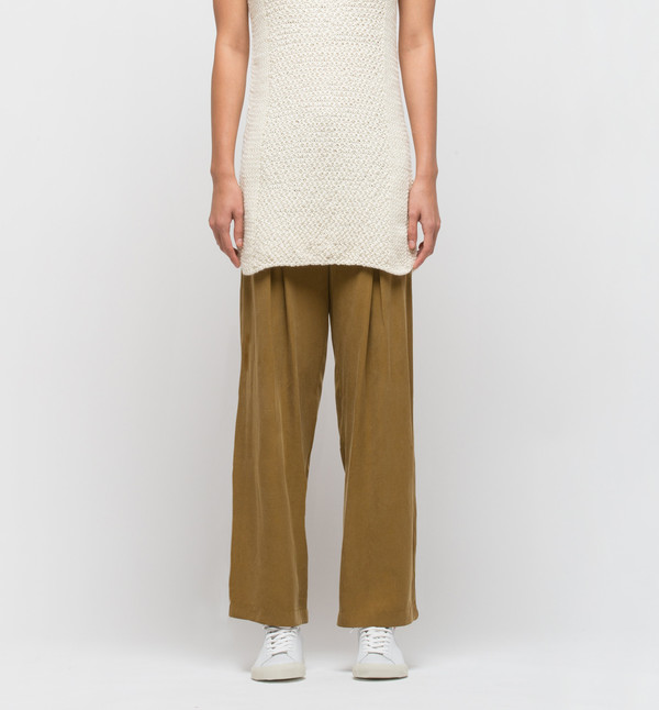 H. Fredriksson Pleat Pant Bronze H. Fredriksson Pleat Pant Bronze