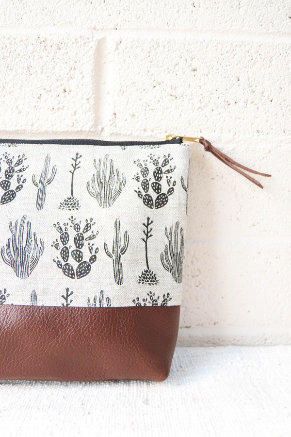 Amelie Mancini Cactus Large Zipper Case Amelie Mancini Cactus Large Zipper Case