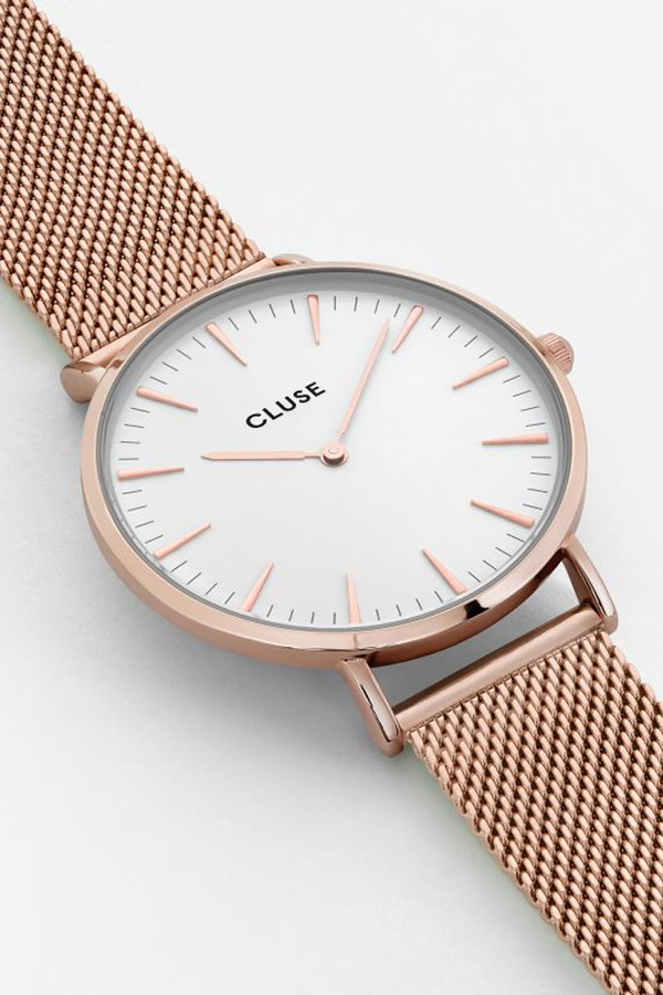 CLUSE WATCH La Boheme Mesh Rose Gold/White CLUSE WATCH La Boheme Mesh Rose Gold/White