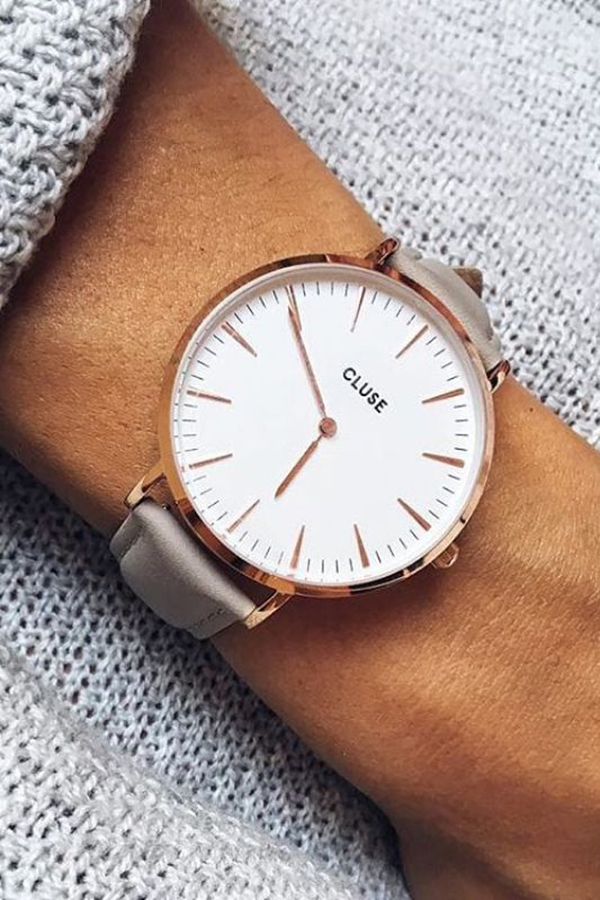 CLUSE WATCH La Boheme Rose Gold White/Grey CLUSE WATCH La Boheme Rose Gold White/Grey
