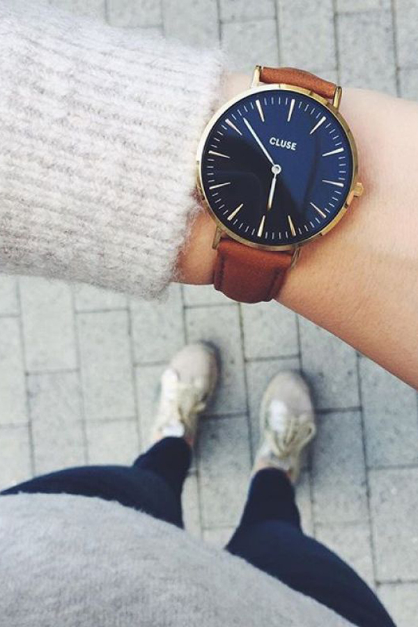 CLUSE WATCH La Boheme Gold Black/Caramel CLUSE WATCH La Boheme Gold Black/Caramel