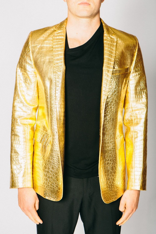Men's Any Old Iron Golden Croc Of Shite Blazer Men's Any Old Iron Golden Croc Of Shite Blazer